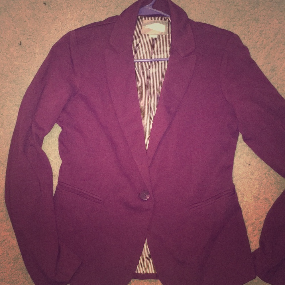Burgundy blazer